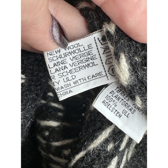 Bouviac Men's 100% Pure New Wool Fair Isle Nordic Sweater Sz SMALL Gray Metal - Picture 8 of 9